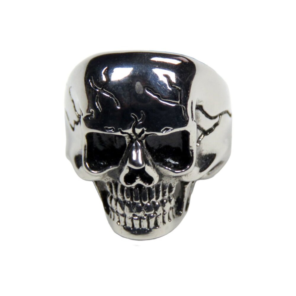 Inox Men's Stainless Steel Biker's Skull Ring